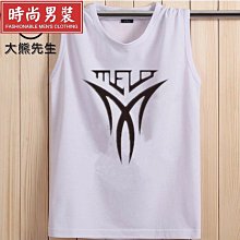 男士無袖背心 M-6XL 港風坎肩背心T恤 加肥加大碼無袖汗衫 ins無袖t恤 寬肩印花背心男 夏天無袖背心 背心-毛毛男裝 歷史價格詳細信息