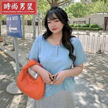 出貨女生上衣大碼女裝正肩螺紋短袖t恤女222夏裝胖mm顯瘦寬松彈力溫柔上衣-時尚男裝 價格比較,價格查詢,歷史價格詳細信息