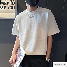 短袖T恤 男士短袖T恤 休閒上衣男 韓版修身短T恤 時尚潮牌上衣男 短袖套頭T恤 夏季新款學生短袖 青少年潮流內搭打底衫-MINTS名仕男裝 歷史價格詳細信息