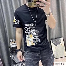 韓版夏天衣服 男裝短袖 小版男裝 修身上衣 短t 情侶裝 t恤 圓領t 男生衣服 短袖上衣-MINTS名仕男裝 歷史價格詳細信息
