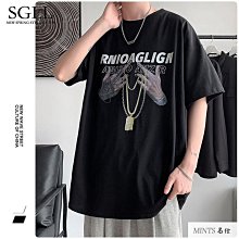 短袖男潮牌潮流嘻哈衣服夏季圓領寬鬆體恤社會精神小夥短袖T恤 短袖上衣 五分袖 男生短袖 學院風 休閒t恤 男裝 歷史價格詳細信息