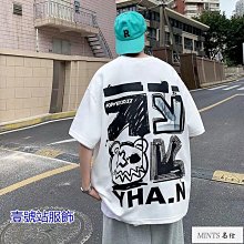 夏季新款港風t恤男潮流嘻哈涂鴉背心ins學生寬松上衣BF風坎肩無袖-毛毛男裝 歷史價格詳細信息