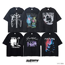 短T 美式街頭塗鴉 BUGER 寬鬆落肩短T【SW2366】潮流 短T 帥  街頭 寬鬆短袖 青山aoyama 歷史價格詳細信息