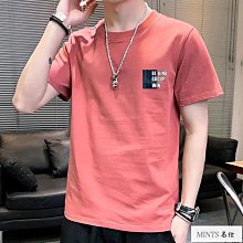 韓版短T港風短袖上衣短袖T恤男男生短袖印花T恤男女衣著男生上衣短袖短T短袖上衣IGA4-MINTS名仕男裝 歷史價格詳細信息