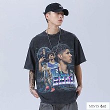 現貨 潮t 潮男衣服 短袖上衣男 男生短袖 t恤男  潮牌短袖 嘻哈街頭ins網紅拼接韓版牌寬鬆破洞假兩件上衣【男人裝-MINTS名仕男裝 歷史價格詳細信息