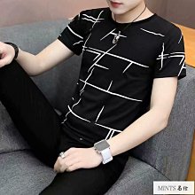 夏季新款休閒男式短袖T恤男士打底衫圓領韓版短袖T恤男潮男性衣服上衣T恤男裝休閒服裝-正正男裝 歷史價格詳細信息