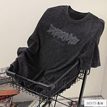 M-5XL水洗做舊落肩五分袖 男女同款圓領五分袖大學t 歐美風 街頭復古T恤 短袖t恤  嘻哈短袖上衣  短袖男 T恤男-潮流e線 歷史價格詳細信息