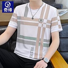 2024新款男士印花短袖夏季健身運動寬鬆圓領T恤休閒透氣打底半袖～啟航 歷史價格詳細信息