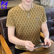 男士短袖T恤燙鉆字母絲光棉薄款男裝半袖圓領衫時尚透氣百搭 男短袖t 男裝 歷史價格詳細信息