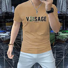 男士短袖T恤絲光棉舒適透氣男裝半袖上衣歐潮風修身型圓領衫夏季 男短袖t 男裝 歷史價格詳細信息