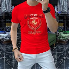 2023新款短袖t恤男燙鉆字母輕奢薄款絲光棉半袖男裝舒適百搭 男短袖t 男裝 歷史價格詳細信息