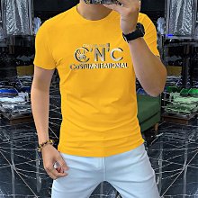 時尚男裝短袖T恤圓領衫絲光棉冰絲透氣潮男帥氣百搭修身型夏季潮 男短袖t 男裝 歷史價格詳細信息