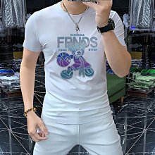 夏季短袖t恤男士圓領絲光棉潮流精神小夥半袖上衣修身時尚 歷史價格詳細信息