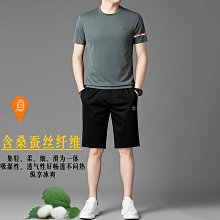 新款時尚套裝男 短袖西裝襯衫短褲 套搭配 夏季薄款男士休閒兩件套-毛毛男裝 歷史價格詳細信息