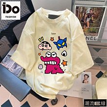 T恤 短袖 蠟筆小新短袖t恤 女生韓版衣服棉T 情侶短袖 寬鬆上衣男女 學生T恤 五分袖 歷史價格詳細信息