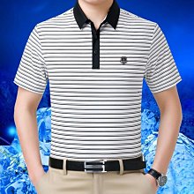 桑蠶絲 短袖polo衫【吸溼速乾】男 珠地網眼翻領短袖T恤 夏季中年寬鬆短袖上衣-22號穿搭 歷史價格詳細信息