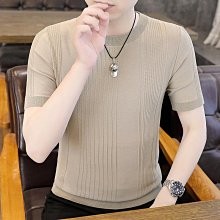 冰丝针织短袖T恤男.多款式短袖潮牌男士休閑格子歐美式潮流夏天頭風青少年活力穿搭時尚潮流韓版帥舒適街上衣 EYRI【滿299元發貨】 歷史價格詳細信息