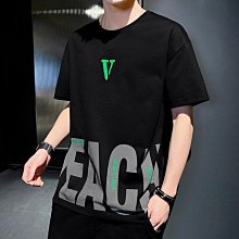 夏季印花體恤衫 ins時尚潮流寬松百搭衣服男 短袖T恤 短T 上衣 T恤男 大學T 短袖上衣 圓領t-正正男裝 歷史價格詳細信息