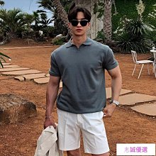 素色翻領短袖潮男 M-3XL 夏季新款青春流行 2024 簡約氣質短袖POLO衫-22號穿搭 歷史價格詳細信息