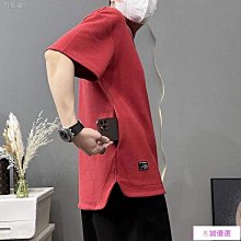 隱藏式口袋t恤不規則男女短袖百搭夏季純色寬松大碼速干五分袖【台灣公司免稅開發票】 歷史價格詳細信息