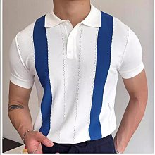 夏季新品短袖針織衫男 撞色領邊舒適透氣親膚純色短袖上衣男 短袖上衣男 男生T恤 歷史價格詳細信息