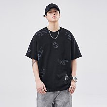 大碼短袖 印花圓領短袖 美式復古口袋貓咪印花短袖T恤 情侶款寬鬆百搭棉質半袖T恤 日系寬鬆短袖 歷史價格詳細信息