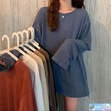 韓版百搭寬鬆套頭長袖T恤 7色 圓領素色上衣 現貨-惠誠優選 歷史價格詳細信息