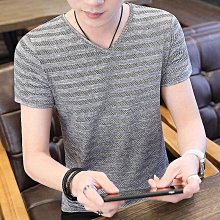 夏季V領鏤空男士針織短袖t恤薄款　男短袖T恤 冰絲緊身短袖打底線衫潮流體恤男 歷史價格詳細信息