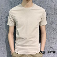 男士純色白色短袖T恤加肥大碼夏季韓版修身潮流帥氣圓領半袖體恤男性衣服上衣T恤男裝休閒服裝-正正男裝 歷史價格詳細信息