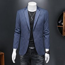 Men’s衣帽間 正裝男誘惑 男士春季青年時尚休閑條紋西裝單西外套DX6104P165 21D6 職業西裝 新郎西裝 主持人禮服 歷史價格詳細信息