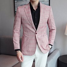 Men’s衣帽間 正裝男誘惑 秋季新款男士西裝外套修身韓版單西DX6817P165 21D6 職業西裝 新郎西裝 主持人禮服 歷史價格詳細信息