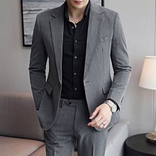 Men’s衣帽間 正裝男誘惑 男士春季青年時尚休閑條紋西裝單西外套DX6104P165 21D6 職業西裝 新郎西裝 主持人禮服 歷史價格詳細信息