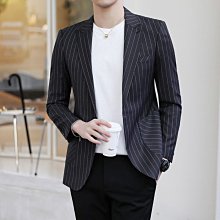 Men’s衣帽間 正裝男誘惑 男士春季青年時尚休閑條紋西裝單西外套DX6104P165 21D6 職業西裝 新郎西裝 主持人禮服 歷史價格詳細信息