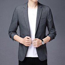 男士外套 秋冬外套男 男士休閑西服早春新款時尚休閑帥氣外套商務潮流上衣修身男裝西服-潮流好物 歷史價格詳細信息