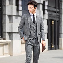 西服套裝男士西裝三件套職業青年韓版修身新郎結婚學生休閑商務潮西裝外套 西裝外套男-時尚男裝 歷史價格詳細信息