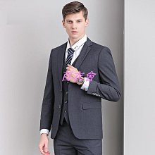 【百衣會】西裝套裝男西裝男士商務休閒職業裝緊身新郎伴郎結婚三件式禮服潮& 歷史價格詳細信息