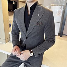 秋冬韓版修身小西裝外套雙排扣時尚休閑西服淺咖XZ9003PG9130  44A5  正裝男誘惑 歷史價格詳細信息