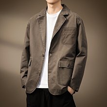 西裝外套男休閑復古小西服上衣ins痞帥潮流中山裝學院風單西外套-特價 歷史價格詳細信息