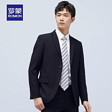 西服羅蒙休閑西裝男士秋秋款商務韓版潮流帥氣修身百搭黑色西服外套男 歷史價格詳細信息