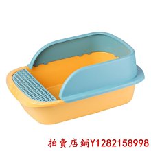 現貨 新品貓砂盆愛麗思貓砂盆超大號半封閉開放式隔臭幼貓小貓廁所貓屎盆愛麗絲 歷史價格詳細信息