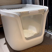 【現貨】半封閉式貓砂盆+貓鏟 貓砂盆 貓廁所 貓便盆 貓砂屋 出入口網狀設計 拆組簡單 簡樸大方 歷史價格詳細信息