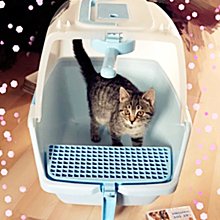 愛麗思貓砂盆頂入式隔臭超大號全半封閉防帶砂防外濺廁所貓沙蝸居~清倉價 歷史價格詳細信息