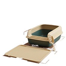 貓砂盆超大號開放式防外濺一體巨無霸貓廁所貓沙盆貓咪用品方形 歷史價格詳細信息