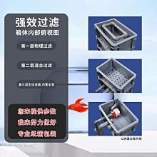 周轉箱過濾魚缸魚池魚盆滴流盒過濾器外置過濾盒循環增氧金魚錦鯉 歷史價格詳細信息