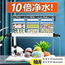 甄選百貨~魚缸客廳小型家用桌面玻璃循環過濾制氧免換水生態懶人造景水族箱 歷史價格詳細信息