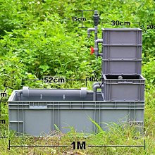 箱水草瘋狂錦鯉魚池水循環系統大型池塘過濾戶外桶凈化水池過濾器~特價 歷史價格詳細信息