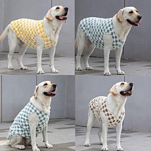寵物秋冬保暖衣大狗衣服秋季保暖馬甲棊盤格口袋絨衣金毛拉佈拉多大型犬寵防凍 臺灣熱賣 歷史價格詳細信息