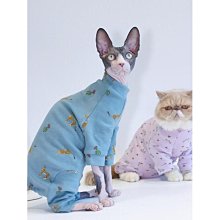 純棉無毛貓衣服加厚護肚子四腳衣斯芬克斯德文秋冬季貓衣服雙面絨 歷史價格詳細信息