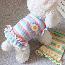 春夏款寵物衣服 狗狗喵咪衣服 外出卡通背心衣服 寵物裙 D扣牽引繩胸揹帶 寵物用品 歷史價格詳細信息