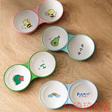 貓碗陶瓷貓盆雙碗狗碗寵物貓咪貓糧碗狗狗盆喝水防打翻貓水碗-我們這一家 歷史價格詳細信息